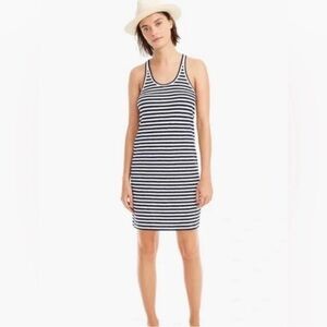 New!  J Crew‎ summer navy blue and white striped dress